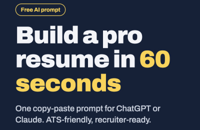 How to Create a Professional Resume in 60 Seconds with AI (Free Prompt)